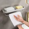 Porta Jabón de Pared, Sin Taladro, Caja de Jabón de Gama Alta para el Hogar, Estante para Jabón, Estante de Almacenamiento de Jabón, Charola para Jabón