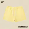 Conjunto de ropa europea y americana para mujer transfronterizo: sudadera casual y shorts, sudadera holgada de forro polar color liso, cuello medio alto, estilo 'dopamine hot girl'