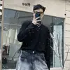 Camiseta interna para terno masculina fashion ins gola alta meia-manga longa alta qualidade branca casual para usar por baixo