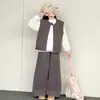 Ropa para niñas, conjunto de otoño, chaleco, camiseta básica, pantalones de pierna ancha, nuevo modelo 2026, conjunto de tres piezas para primavera y otoño para niñas mayores