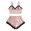Venda Quente Transfronteiriça Feminina Europeia e Americana Renda Sexy Erótica Lingerie Strappy Conjunto de Três Peças Renda Wrap Chest Calcinha