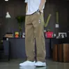 Calça Casual de Verão Fina em Lyocell Tencel Masculina Estilo Americano Solta Reta Anti-Rugas Calça Esportiva
