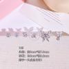 Pendientes de mariposa rosa con microincrustaciones de circonio y acero de titanio 316L chapados en oro y cobre, con diseño de hueso de oreja, joyería con perforación transfronteriza.