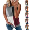 2026 Novo Site Independente da Amazon Europeu e Americano Transfronteiriço Temu Comércio Exterior Feminino Colete Sem Manga Estampado Color Block Confortável