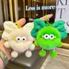 Chaveiro Pingente Boneca Elfo Pom-Pom Laço Pelúcia Fofo Brinquedo de Mochila Presente Decoração Atacado