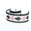 Cinta Navideña Transfronteriza Cinta para Envolver Regalos Cinta Decorativa al por Mayor Cinta de Grogrén con Borde de Alambre Navideño de 63 mm