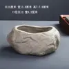 Vaso de Flor de Rocha Vulcânica de Hainan Grama Moeda Grama Moeda Vaso de Flor Hidropônico Pedra de Imitação Bonsai Suporte de Flor de Cerâmica Criativo Sem Furos