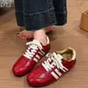 Sapatos de treino alemães de cadarço estilo balé retrô em couro genuíno para mulheres, sapatos de corrida, novos sapatos esportivos casuais 2026, sapatos Forrest Gump