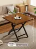 Mesa plegable, Mesa de comedor para uso doméstico, Mesa para apartamentos pequeños, Mesa redonda simple, Mesa portátil para viviendas de alquiler, Mesa portátil para exteriores para montar puestos, Mesa cuadrada para comer