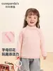 Camiseta básica de medio cuello Kaka Panda para niños, ropa de invierno para niños, camiseta de manga larga de invierno para niñas, top de otoño e invierno para bebé