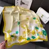 Pañuelo de Seda para Mujer 2025 Estilo Nuevo, Pañuelo Cuadrado Pequeño para el Cuello, Apto para la Piel, Regalo para Mamá, Combina con Camisas, Pañuelo Cuadrado de 70, Pañuelo para el Cuello