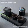 Cerámica Gruesa Cocida al Horno Verde Primavera Una Tetera Dos Tazas con Tarro de Té Juego de Té Kung Fu Bandeja de Té de Cerámica Dehua para Hotel Dormitorio
