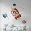Pegatinas de Pared de Cohete de Dibujos Animados Universo Planeta Transfronterizas Decoración de Habitación Infantil Decoración de Pared Embellecimiento Papel Autoadhesivo Dropshipping