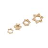 Anillo de cuentas con forma de estrella hueca de seis puntas, color oro de 14 quilates, hecho a mano, con espaciador de cuentas, para pulsera, collar y accesorios de joyería.