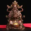 Deus da Riqueza de Latão Deus da Riqueza de Latão Segurando Cornucópia Deus da Riqueza Yuan Bao Artesanato de Deus da Riqueza Enfeites