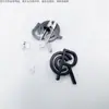 Broche Masculino Emblema Preto Moda Recorte Pinos Liga de Zinco Galvanizado Traje Coreano Ornamento de Peito
