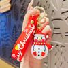 Criativo Natal boneco de neve desenho animado carro chaveiro feminino requintado casal escola bolsa pingente Papai Noel pequeno presente