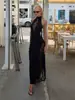 Vestido de encaje de alta gama con cuello halter, espalda descubierta y patchwork, corte ajustado bodycon, hecho a medida según tu diseño, entrega rápida para pedidos pequeños