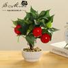 Bonsái pequeño de simulación de flores falsas, ideal para fabricantes de Yiwu, adornos creativos, decoraciones florales de simulación, plantas en macetas de simulación.