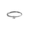 Anillo de plata de ley S925 transfronterizo de cuatro garras con diamante solitario, nicho de moda, diseño simple, sentido, anillo de diamante de circonita, anillo femenino, regalo