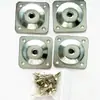 Conector plano de cuatro lados con conector cuadrado de hierro engrosado para pata de sofá, banco, mesa y silla, conector de pata de madera, fijación