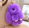 Piel de Conejo Rex Sintética Colgante de Conejo Muerto Muñeca Linda de Dibujos Animados Colgante de Conejo Llavero de Coche Colgante de Bolso