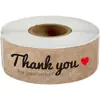 Ventas Directas de Fábrica Papel de Escritura Imitación Papel Kraft Rectangular Pegatinas de Sellado para Regalo de Agradecimiento Decoración de Floristería Etiquetas Adhesivas