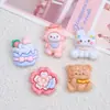 Dibujos Animados Lindos Ovejas Pequeñas Diversión Infantil Accesorios para Joyería DIY Pegamento de Crema Resina Piezas Pequeñas Hebilla de Zapato de Madera Materiales