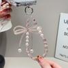 Avanzada Cadena de Cristal para Teléfono Móvil Moda Perla Cordón para Teléfono Móvil Lazo Abalorios Funda para Teléfono Móvil Adornos Colgantes Cadena Colgante Portátil