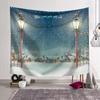 Tapiz Fiesta Tela Decorativa Amazon Hogar Pintura Colgante Celebración Festiva Toalla de Sofá Fondo Pintura Decorativa Navideña