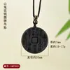 Collar Colgante de Moneda Fantasma de Montaña de Obsidiana Natural al por Mayor para Hombres y Mujeres, Colgante del Año Zodiacal para Todo el Año, Regalo Amuleto