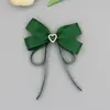 Nuevo Pasador de Pelo con Lazo de Diamante de Corazón Popular Transfronterizo Pasador de Pelo de Cinta Dulce Princesa Accesorios para Ropa Infantil Accesorios para el Cabello