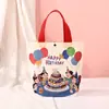 En Stock Bolsa de Lona de Dibujos Animados para Niños Bolsa Souvenir de Algodón Estudiante de Primaria Evento del Día Nacional Bolsa de Mano Promocional