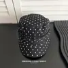 Nuevo Sombrero Octagonal de Lunares Retro Estilo Coreano de Nicho para Mujer 2026, Sombrero de Sol Artístico de Verano que Hace que la Cara se Vea Más Pequeña, Sombrero de Artista Versátil