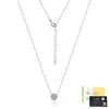 Colar de prata de lei S925 com design de nicho de moissanita para mulheres, corrente de clavícula de prata de moda de luxo leve romântica francesa para mulheres