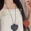 Estilo Igual de Celebridad de Internet de Corea del Sur Simple Amor Cuero Soporte para Gafas Collar Moda Portátil Llave Soporte para Gafas de Sol Cadena para el Cuello