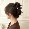 Pinza para el pelo redonda color marrón Melard para mujer, Accesorio para el pelo retro francés de nicho nuevo, Pinza de tiburón elegante de alta gama