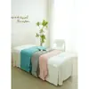 Toalha de salão de beleza conjunto de três peças toalha de banho fronha lençol capa de cama pano para cuidados com a pele touca para a cabeça absorvente logotipo