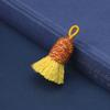 Mini Borlas com Pontas de Borla, Borlas Curtas e Grossas em Fio de Algodão Estilo Xizang, Borlas Coloridas de Fio de Algodão Tecidas à Mão para DIY, Produto Acabado