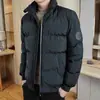 Nuevo Abrigo de Algodón Acolchado con Cuello Vertical para Hombre de Invierno Abrigo Grueso de Algodón Acolchado Abrigo de Algodón Acolchado de Color Sólido Versátil Abrigo Térmico Abrigo Térmico Traje para el Frío