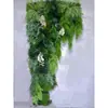Pared de Fondo Decorativa de Enverdecimiento Vertical Césped Biónico Pared de Imagen Flor de Rosa Planta de Enverdecimiento Rosa Pared Vegetal Artificial Verde Planta