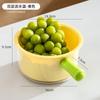 Cesta de Drenaje Gruesa de Doble Capa para Lavar Verduras, Cesta de Plástico para Frutas para Cocina Doméstica, Palangana, Cesta para Lavar Verduras, Cucharón para Agua