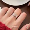 Anillo Cui Yan Ornaments de Plata S925 Estilo Coreano con Forma de Flor Pequeña Diseño de Nicho Femenino Anillo de Primavera y Verano Ajustable