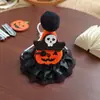 Babero de Halloween para Mascotas, Set de Sombrero Divertido de Cabeza de Calabaza para Gato y Collar, Decoración Fotográfica de Fantasma Osito para Perro