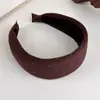 Diadema ancha de punto con lunares retro, diadema de esponja gruesa multicolor para cubrir el cabello suelto, accesorio para la cabeza versátil para el trayecto diario de otoño e invierno
