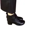 Botines Cortos de Piel Suave para Mujer 2026, Nuevo Estilo Otoño e Invierno, Botas Martin de Tacón Grueso, Punta Redonda Versátiles de Una Sola Pieza, Botas Retro para Mujer de Tacón Medio y Suela Suave