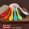 Talheres de plástico colher reta chinesa colher de gancho curvo branco colher grossa para sopa e arroz colher de chá para restaurante hotel atacado
