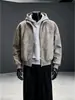 Jaqueta com Capuz Estilo Montanha de Inverno Retrô Americana para Homens, Modelagem Solta, Acolchoada, Quente, com Gola de Pelo, Top Casual com Forro de Fleece