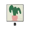 Pintura Decorativa de Planta Verde Fresca Estilo Ins Nórdico para Sala de Estar e Sala de Jantar, Arte de Parede de Planta Verde Curativa