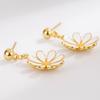 Aretes Coreanos de Margarita Estilo Mori Simple Fresco de Nicho Explosivo Transfronterizo Estilo Retro Ins Verano Colocación para Ir al Trabajo